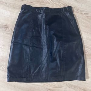 Leather Skirt Black